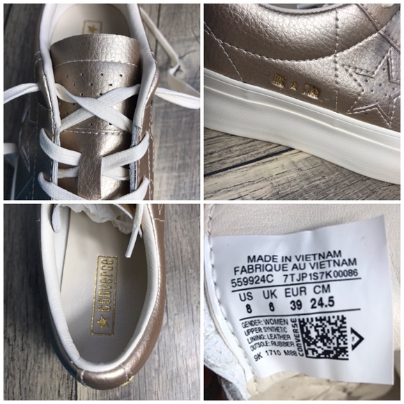 Converse One Star Platform Light Gold W AUTHENTIC - Picture 8 of 8